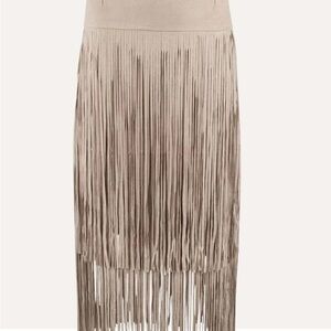 Pinto ranch fringe Tan Midi Skirt ( sold out everywhere )